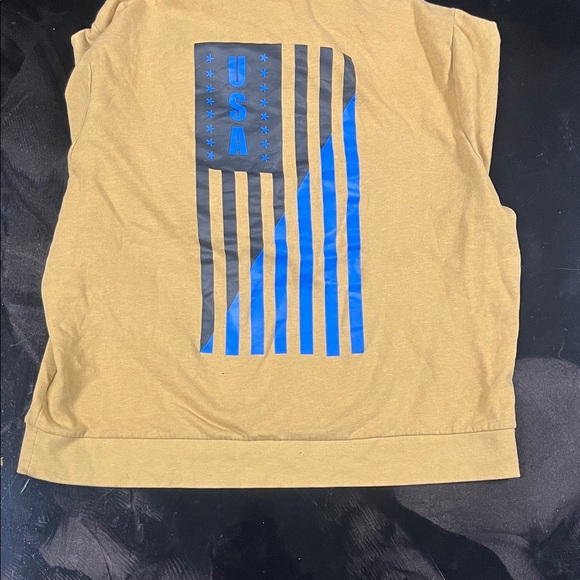 ZELOS Beige Hoodie with USA Logo - Picture 2 of 3